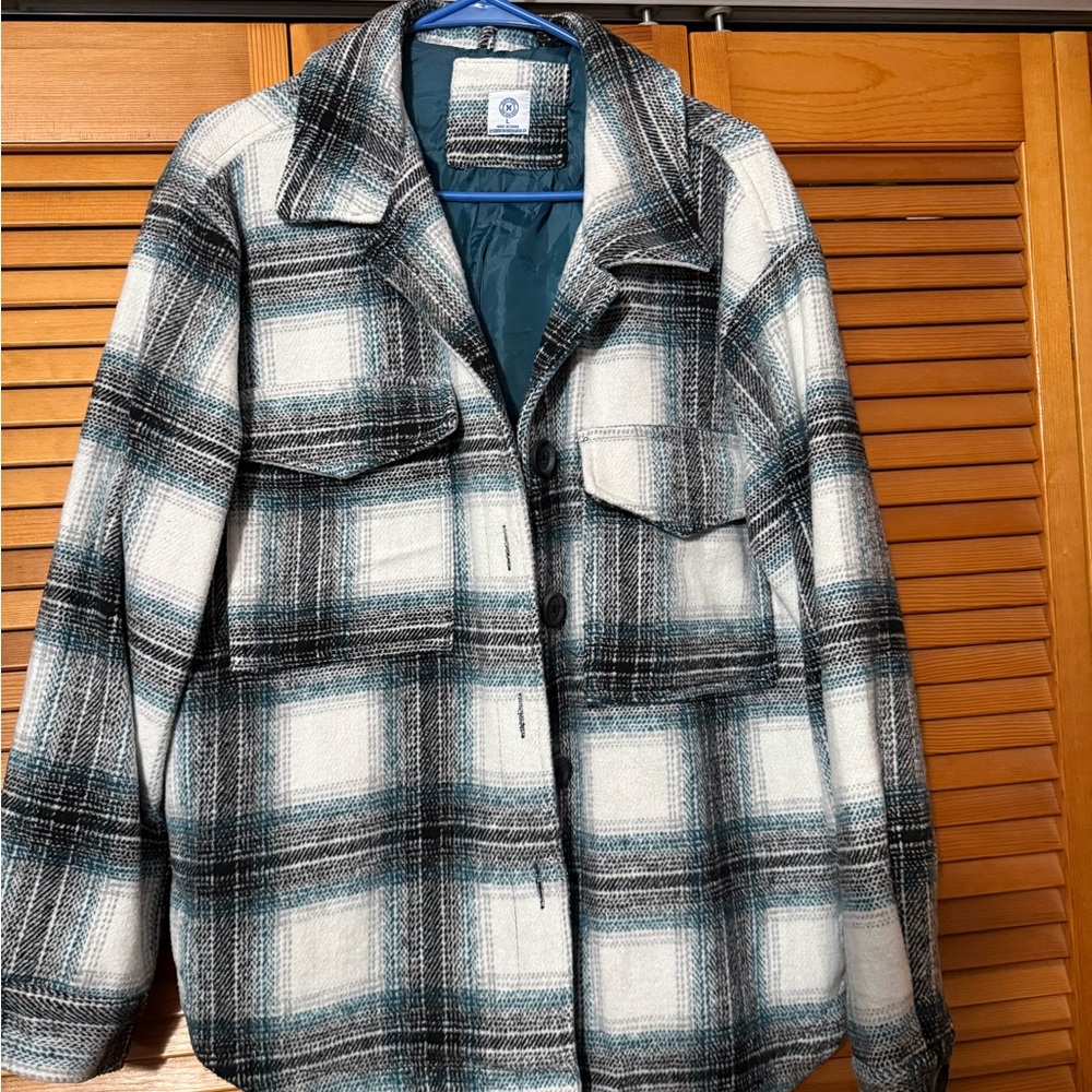 Plaid Women's Jacket - Black, Gray, White